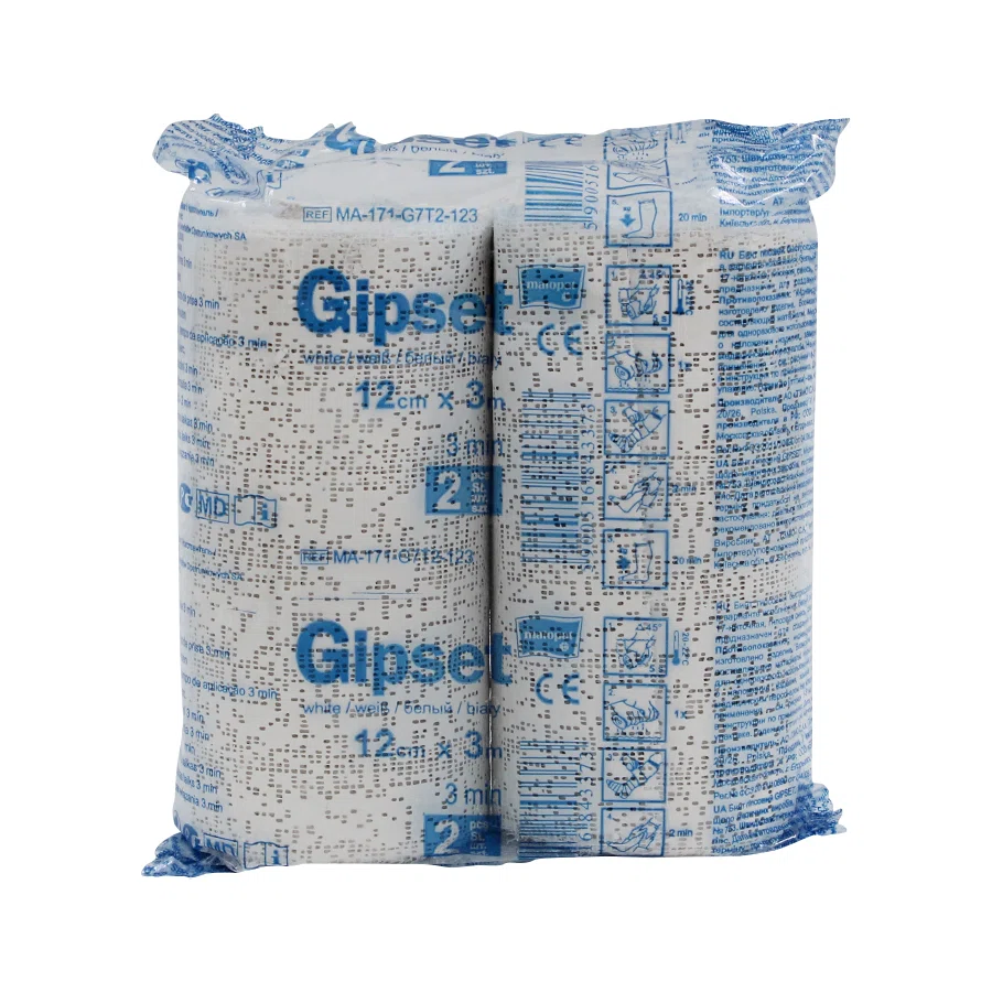 MATOPAT GIPSET Бинт гипсовый 12см*3м 2шт/уп