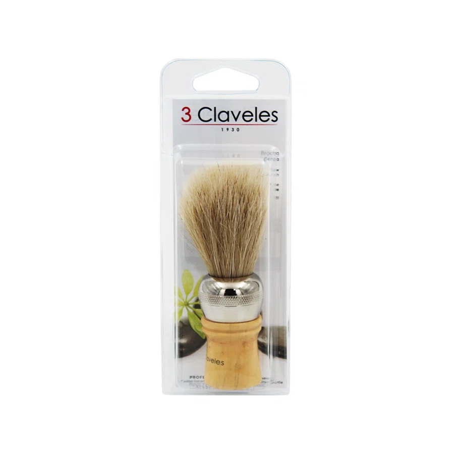 3 CLAVELES Кисточка для пены, для бритья 12731