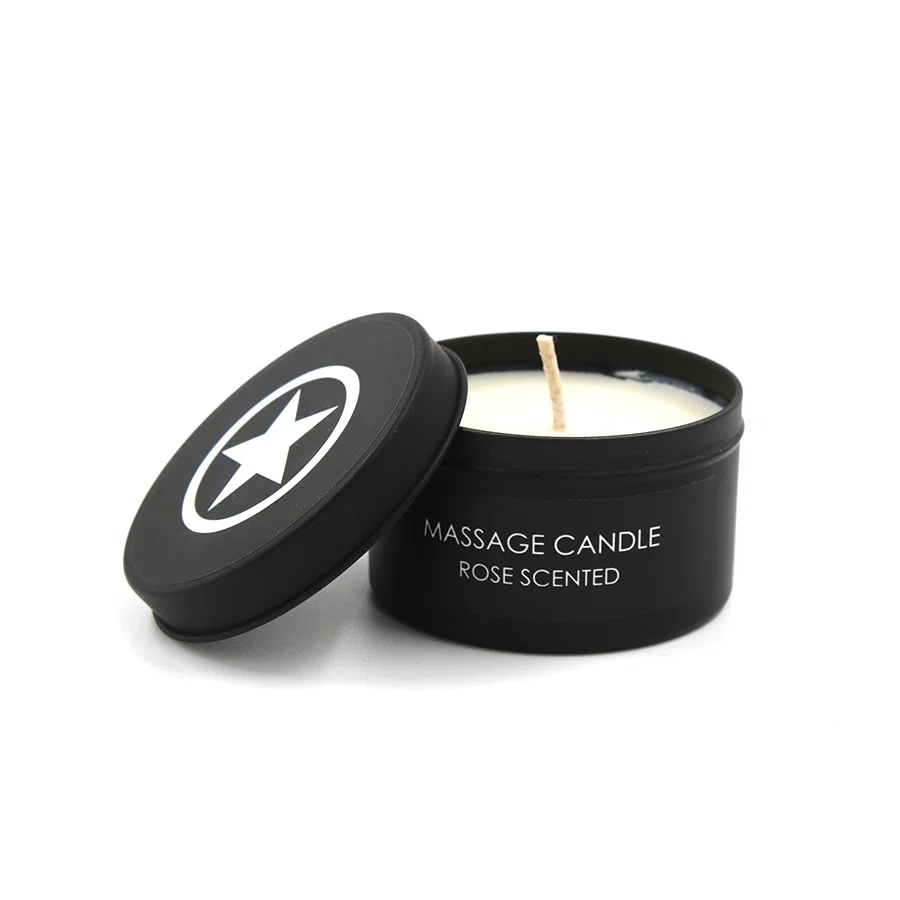 OUCH Свеча массажная с ароматом розы Massage Candle OU455ROS
