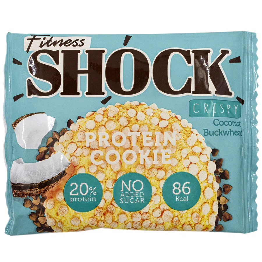 FITNES SHOCK CRISPY Печенье Кокос-гречка 30гр
