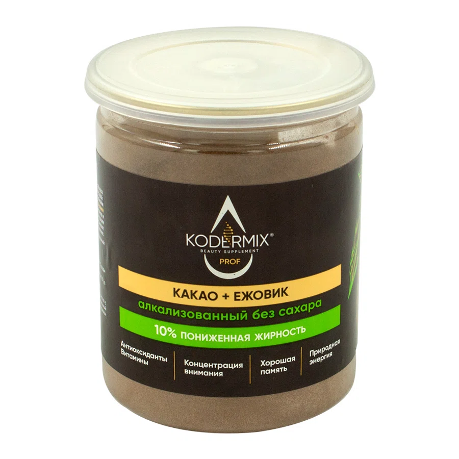 KODERMIX Порошок натуральный алкализованный б/с какао-ежовик 150гр
