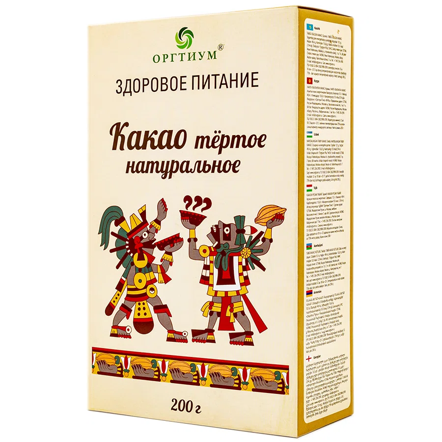 ОРГТИУМ ПЛЮС Какао тертое натуральное 200 гр