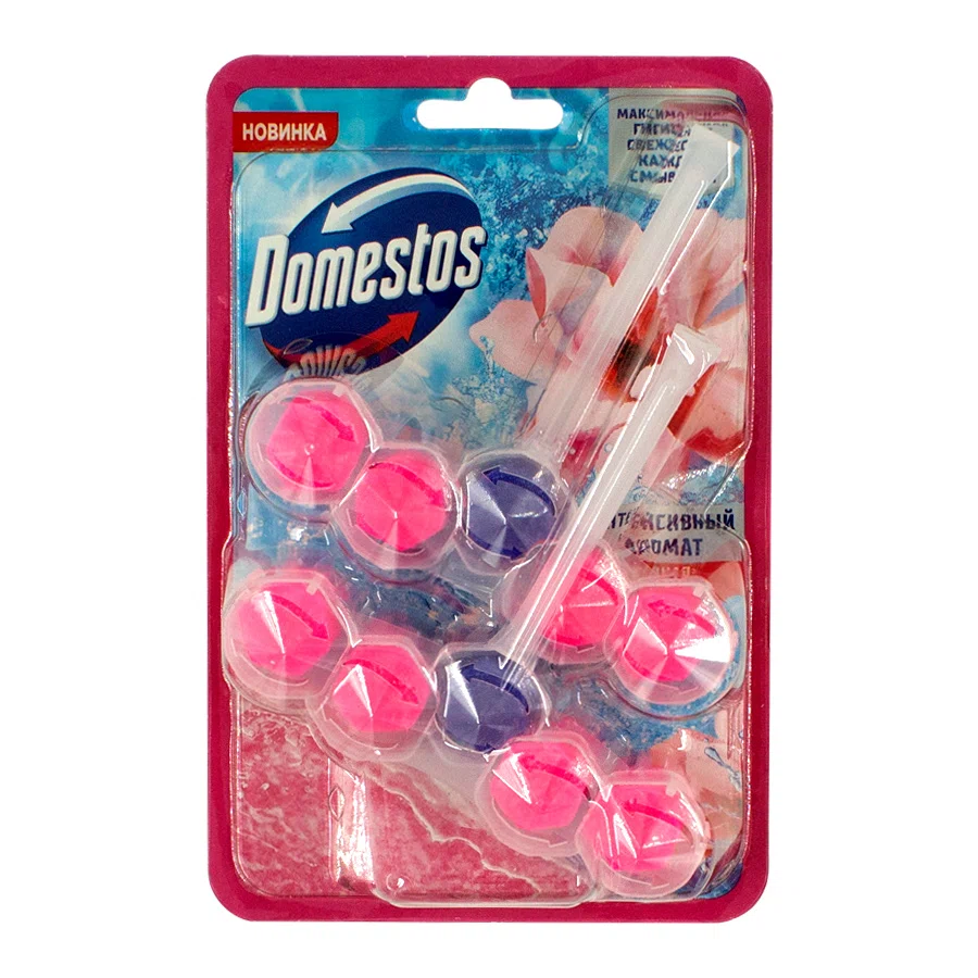 DOMESTOS Блок для очищения унитаза Ледяная магнолия