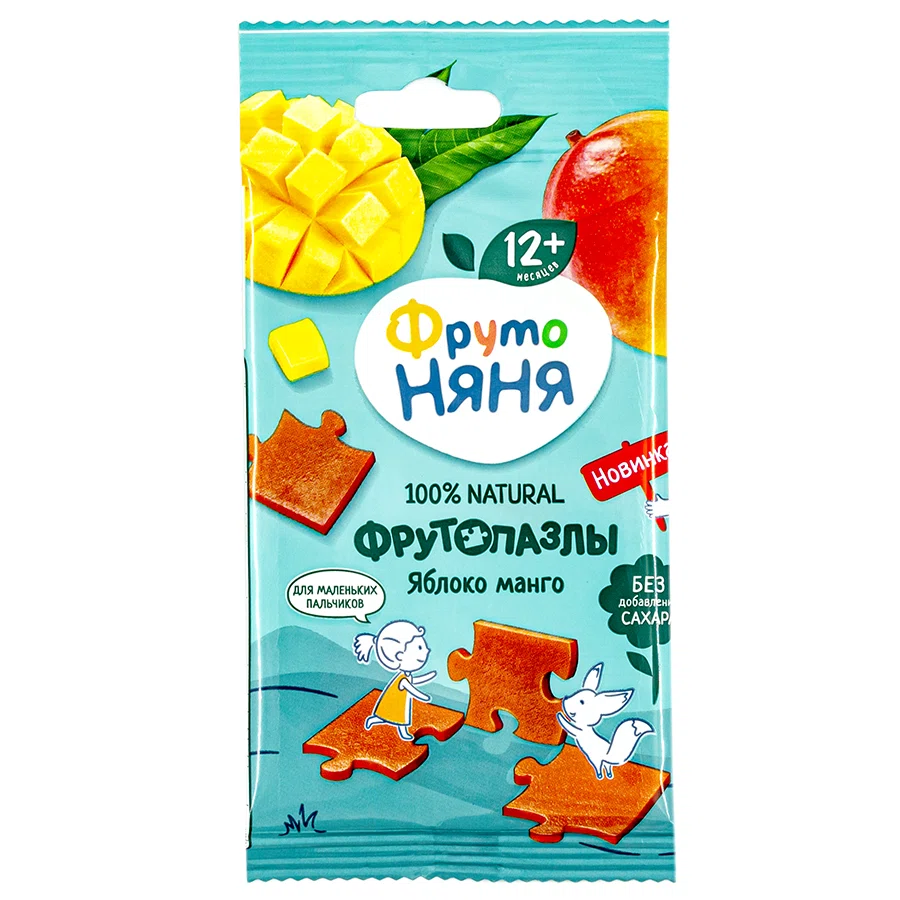 ФРУТО НЯНЯ Фрутопазлы яблоко манго 12+ 20 гр