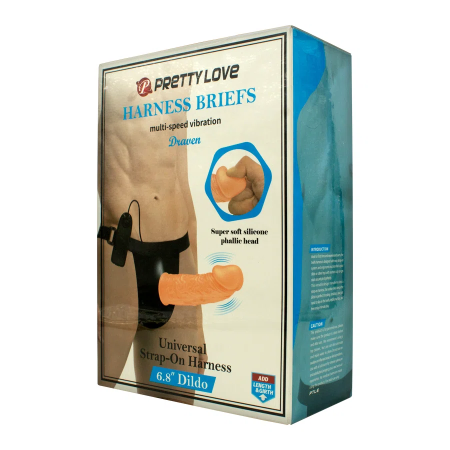 PRETTY LOVE Страпон Draven телесный  Dildo 6.8