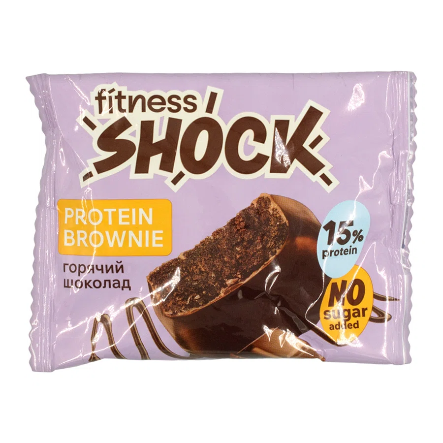 FITNES SHOCK Батончик глазированный Горячий шоколад 50гр