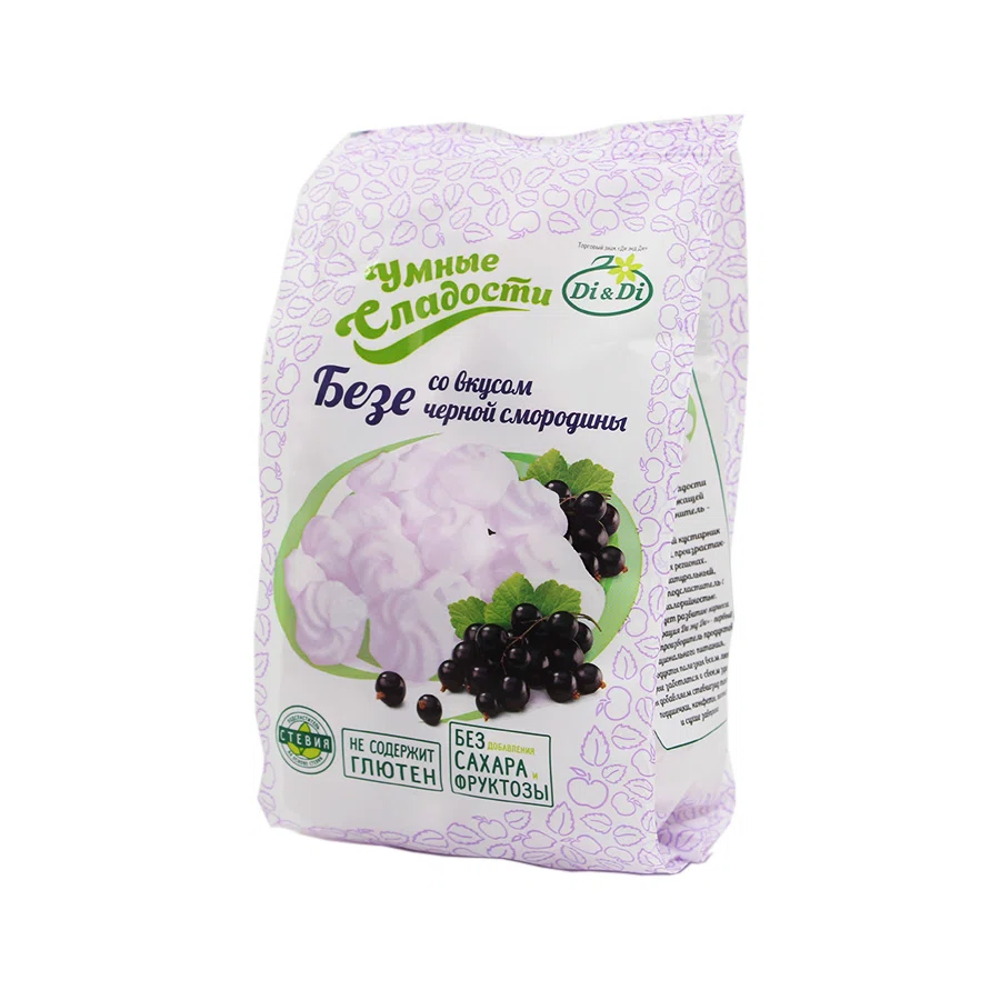 DI DI УМНЫЕ СЛАДОСТИ Безе со вкусом черной смородины 70гр