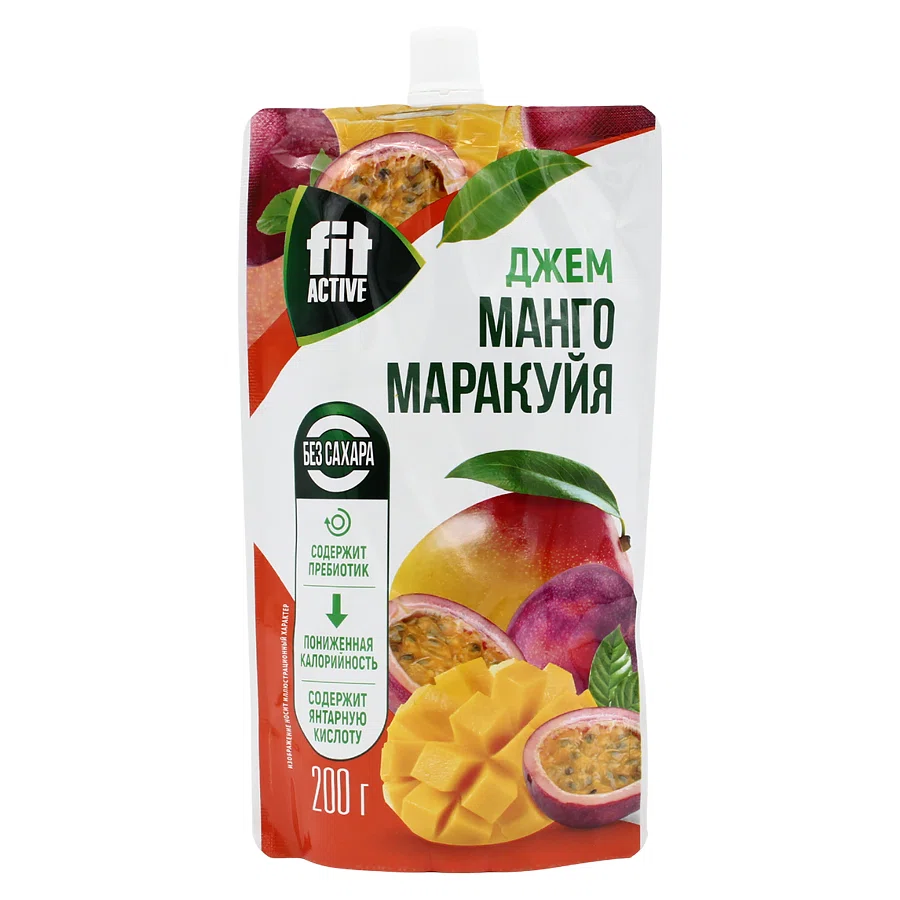 FIT ACTIVE Джем Манго-Маракуйя б/с 200гр