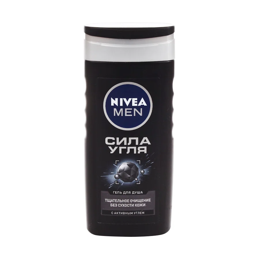 NIVEA MEN Гель для душа Сила угля, 250мл.