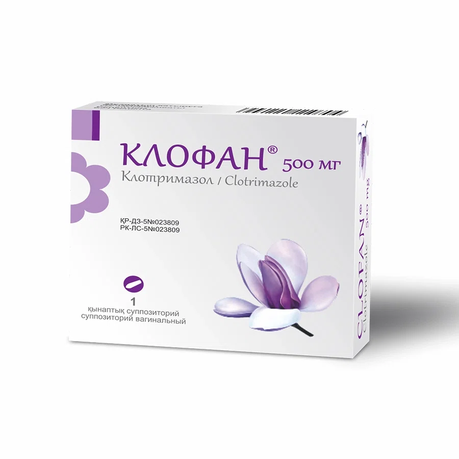 КЛОФАН 500 мг №1 супп ваг Клотримазол