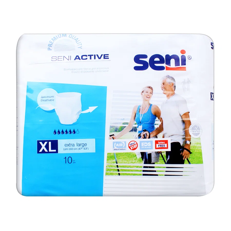 SENI Трусики ACTIVE 6 капель №10 XL