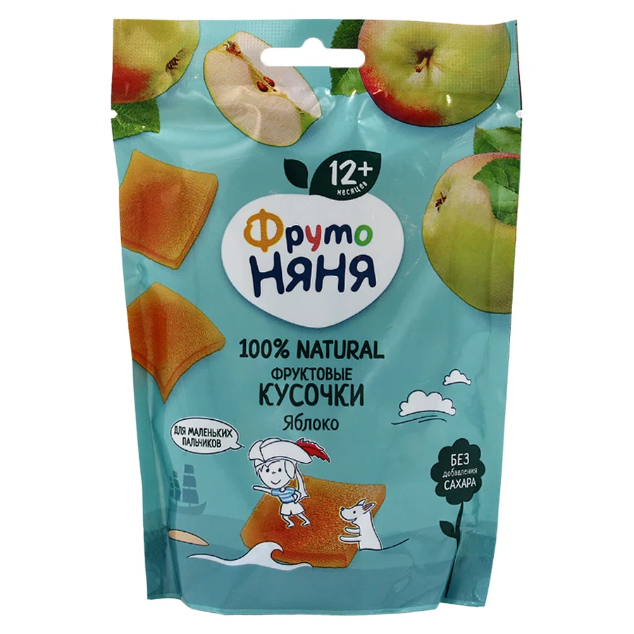 ФРУТО НЯНЯ Кусочки фруктовые Яблоко 10шт