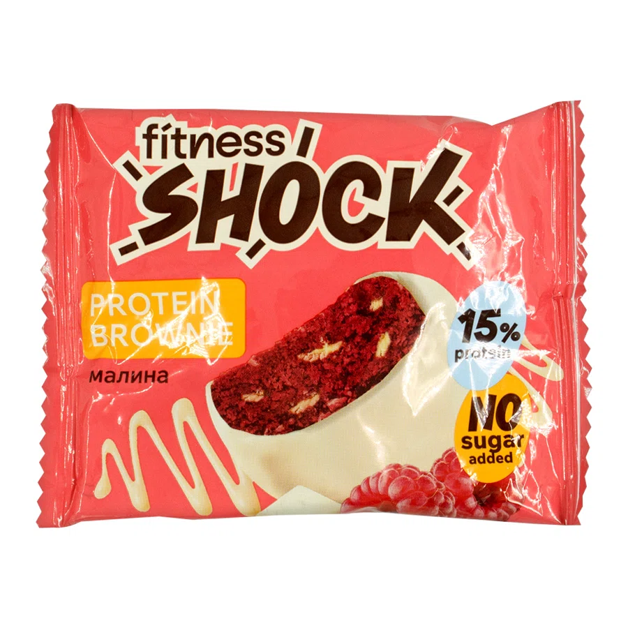 FITNESS SHOCK Брауни Малиновый 50гр