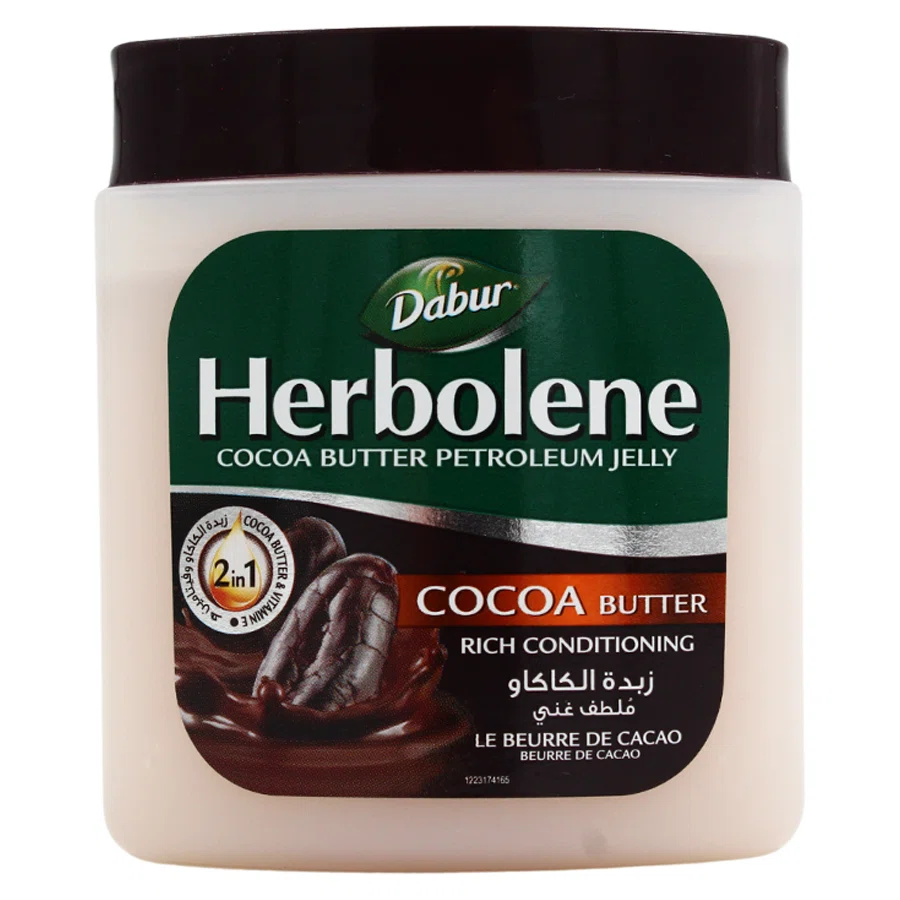 DABUR HERBOLENE Вазелин с маслом какао  и витамином Е 225мл
