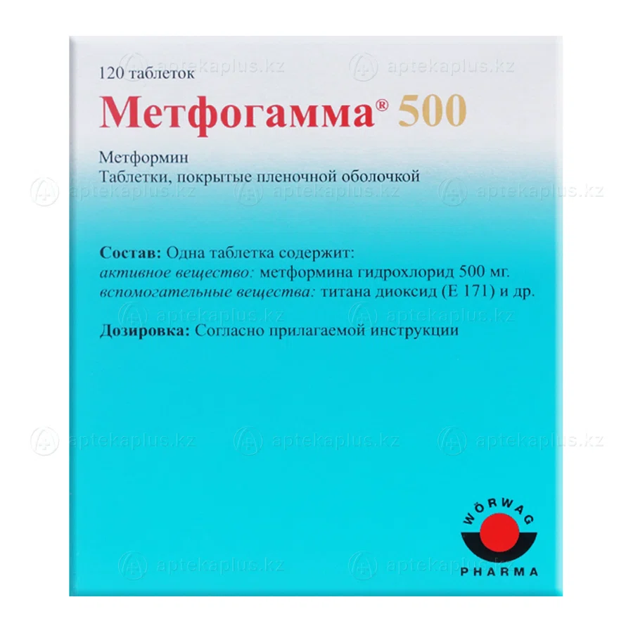 МЕТФОГАММА 500 мг №120 таб  Метформин