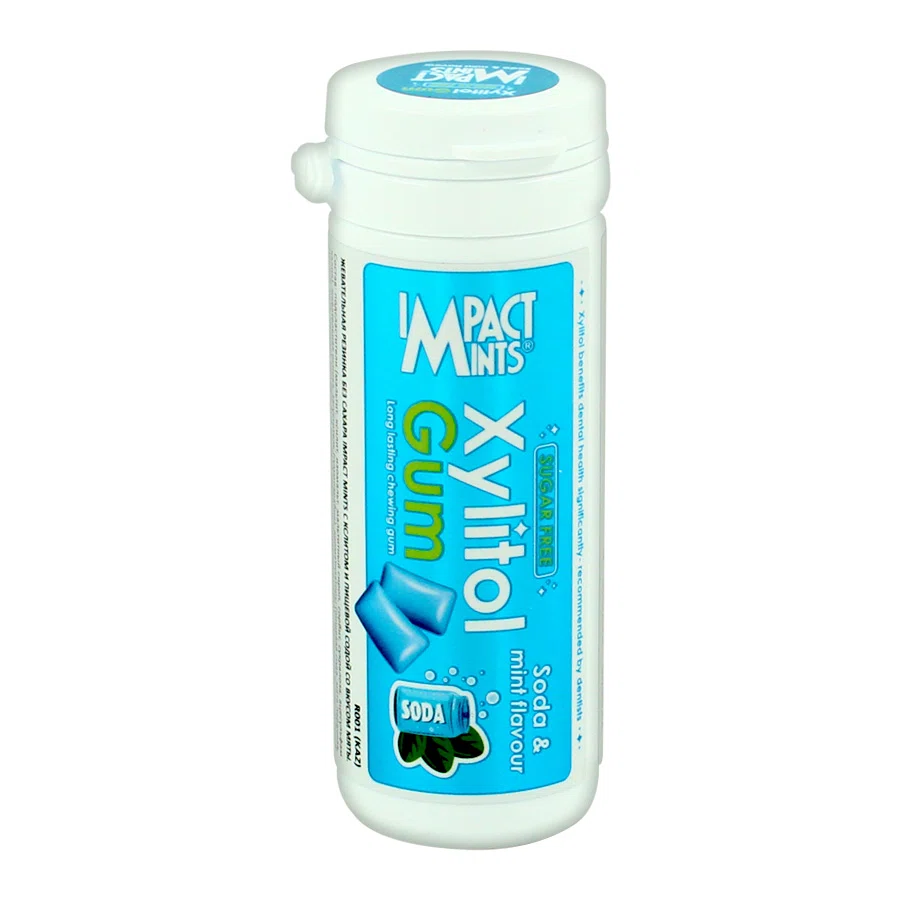 IMPACT Xylitol gum резинка жевательная со вкусом содой и мяты 30 гр
