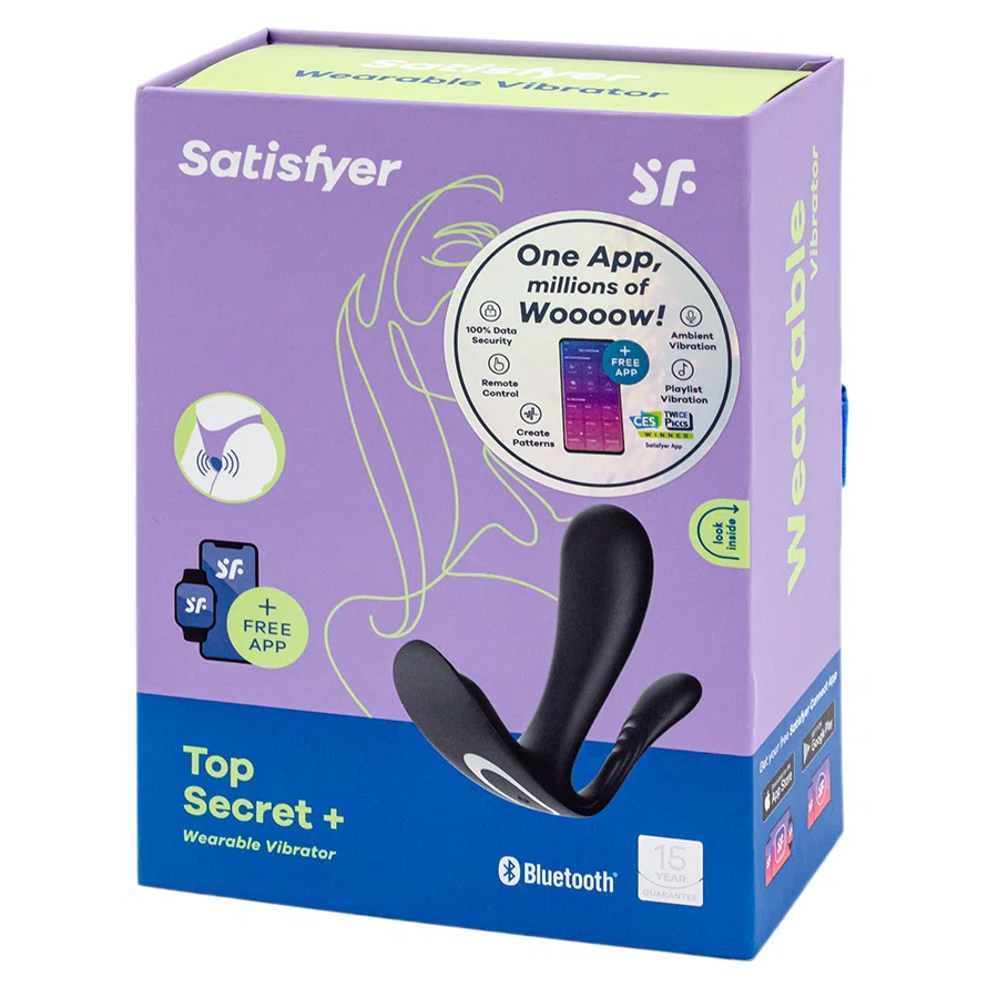 SATISFYER Вибратор Top Secre+ черный 4003405 1.6.58.2