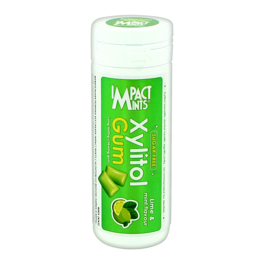 IMPACT Xylitol gum резинка жевательная со вкусом лайма и мяты 30 гр