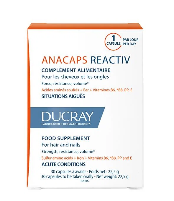DUCRAY ANACAPS REACTIV Капсулы от временного выпадения волос 30 шт