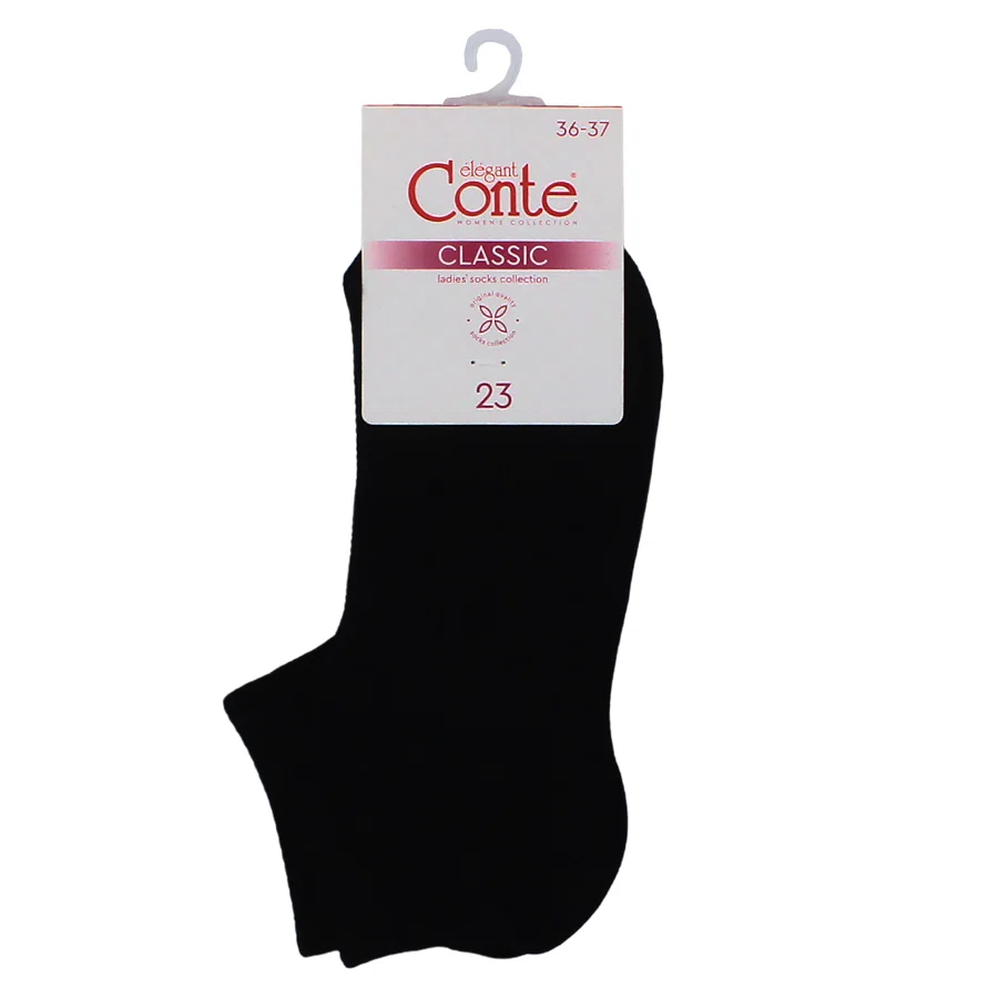 CONTE CLASSIC Носки женские короткие 23 Черный 016