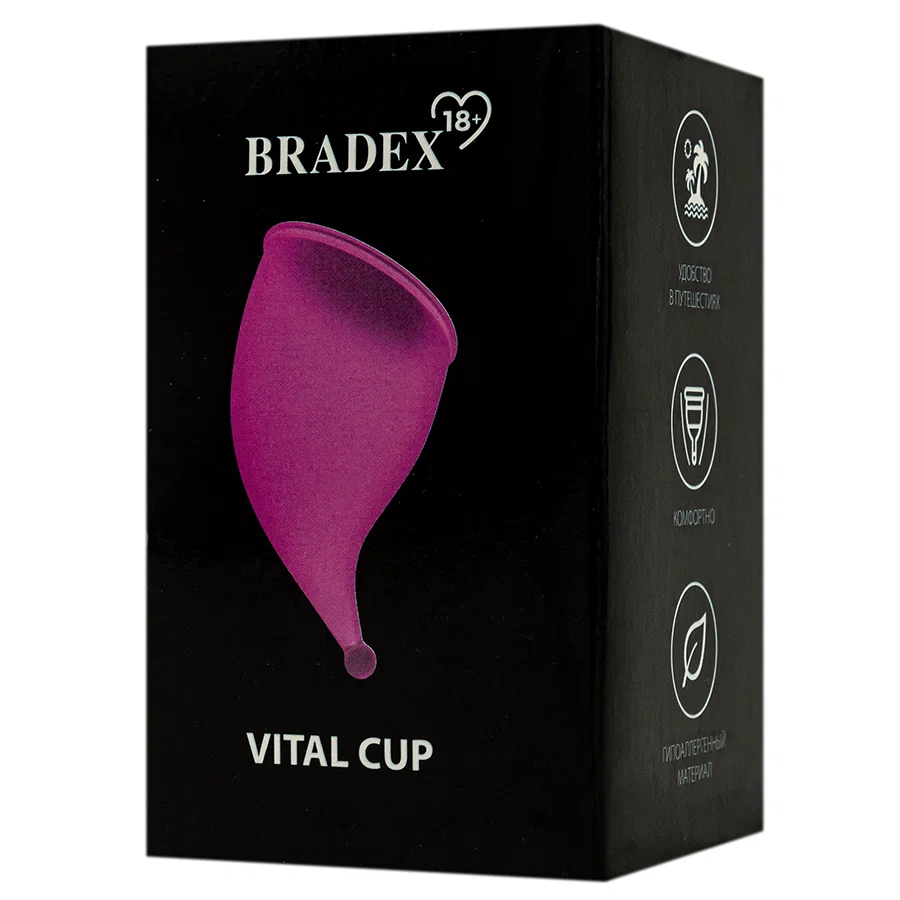 BRADEX Чаша менструальная VITAL CUP розовый
