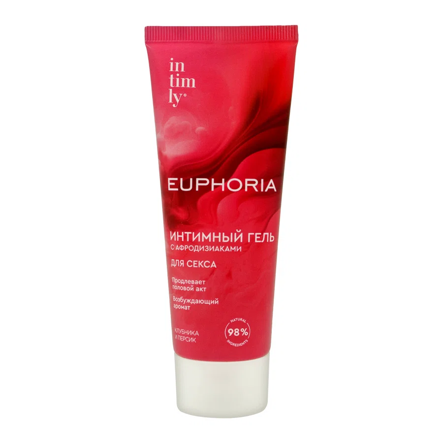 INTIMLY EUPHORIA Гель интимный с Афродизиаками Клубника и Персик 75мл