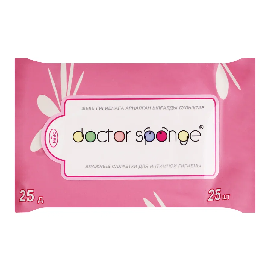 DOCTOR SPONGE Салфетки для интимной гигиены 25шт