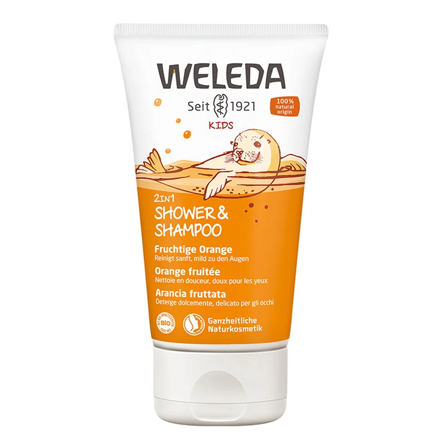 WELEDA KIDS Шампунь-гель детский для волос и тела Апельсин 150мл 7511