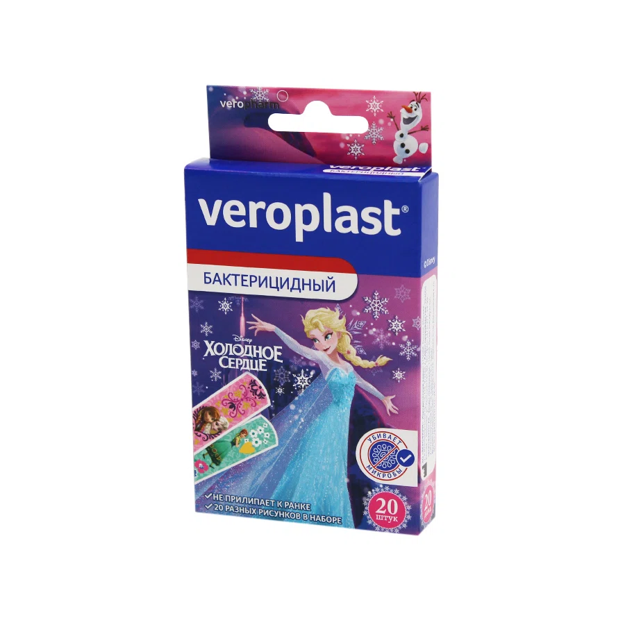 VEROPHARM Лейкопластырь Бактерицидный Холодное Сердце №20