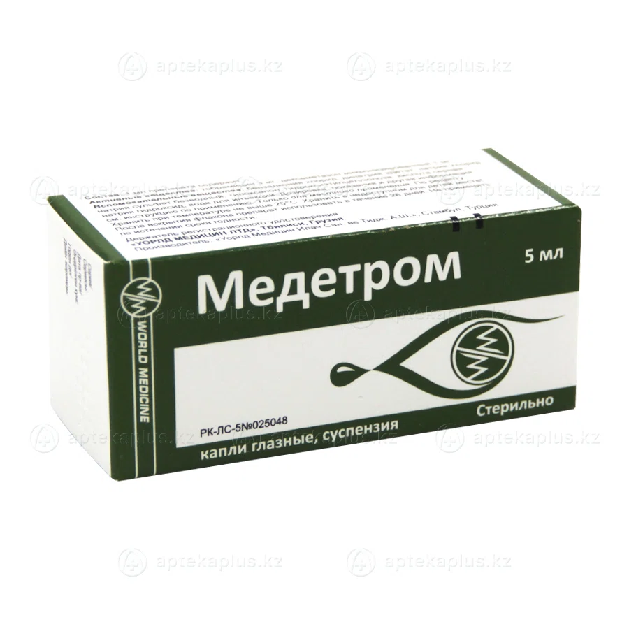 МЕДЕТРОМ 5 мл капли глазн.  Тобрамицин 3 мг, Дексаметазон микронизированный 1 мг