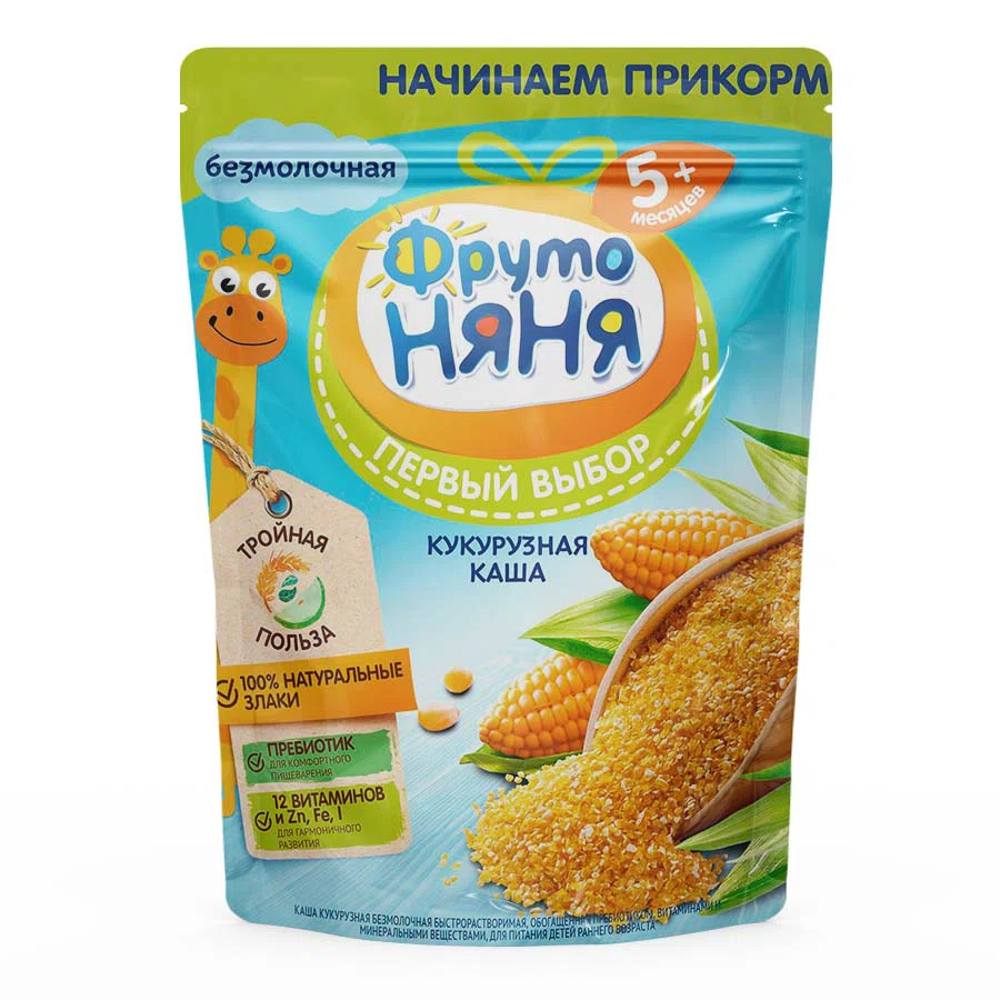 ФРУТО НЯНЯ Каша безмолочная Кукурузная 180гр