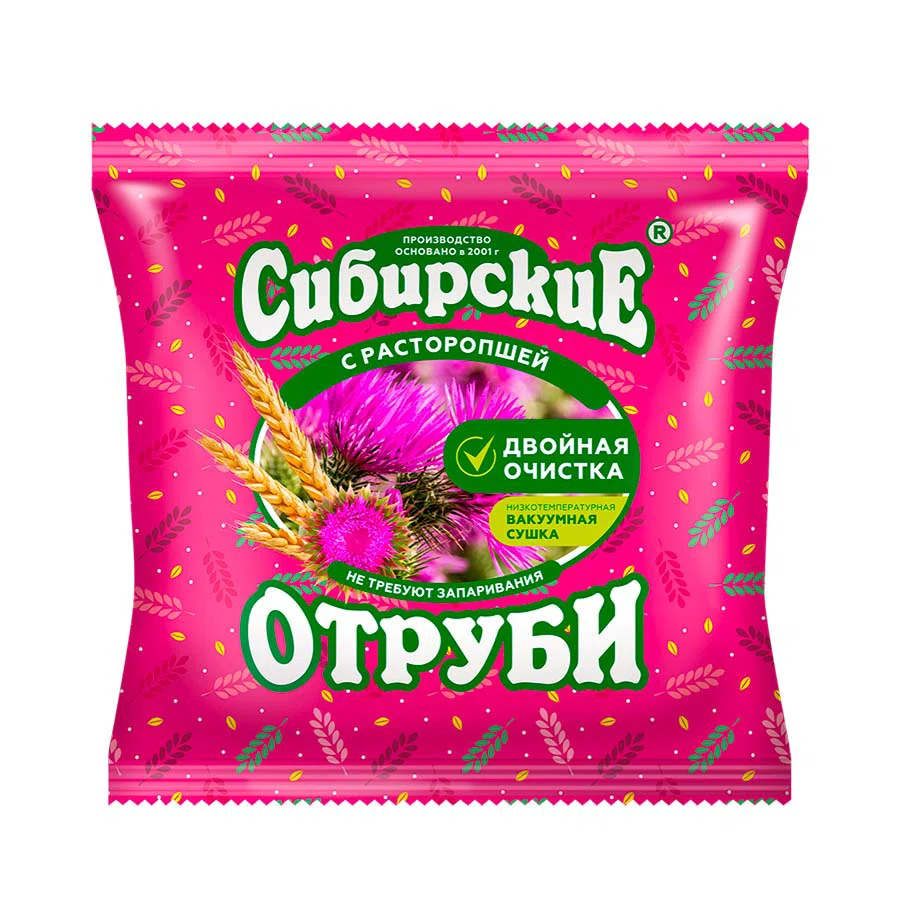 ФАБРИКА ЗДОРОВОГО ПИТАНИЯ Сибирские отруби с расторопшей 200гр