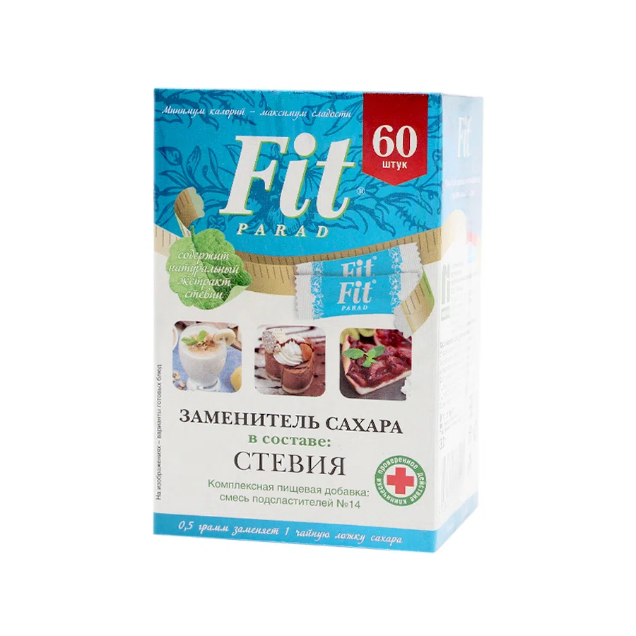 FIT PARAD Заменитель сахара №14 Стевия 60шт 30гр