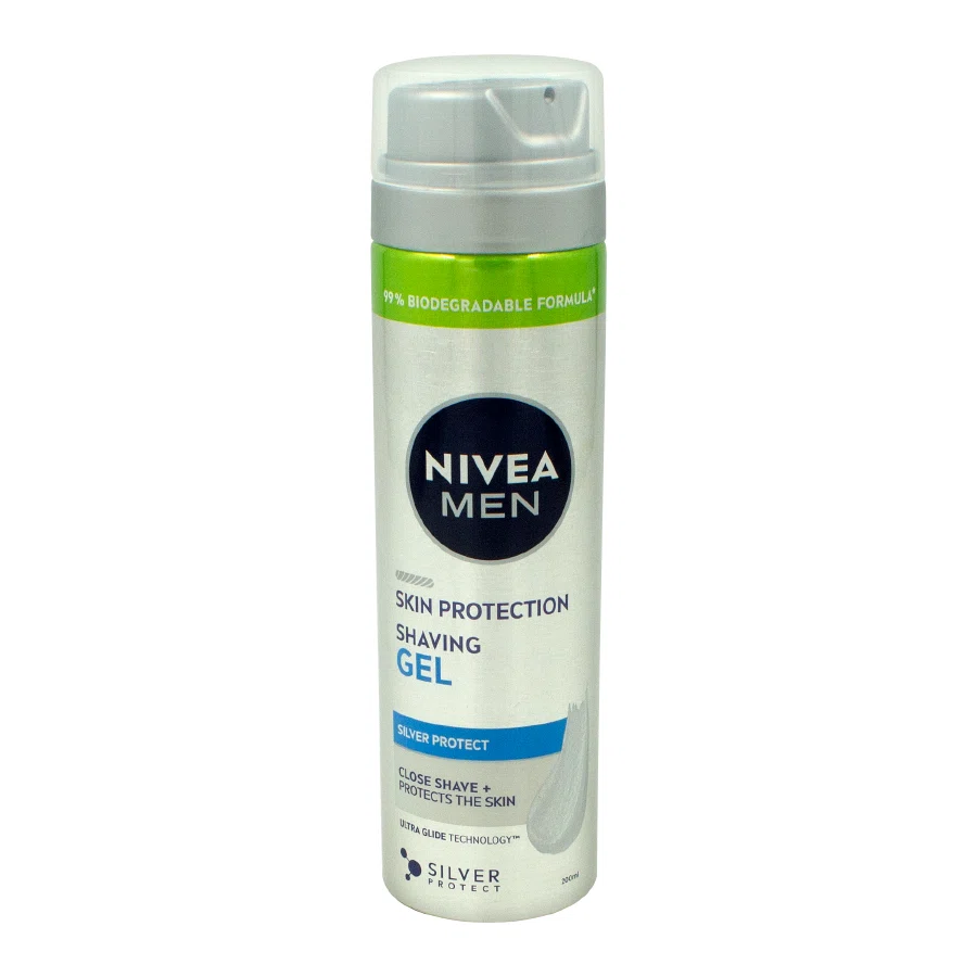 NIVEA MEN Гель для бритья Silver protect 200мл