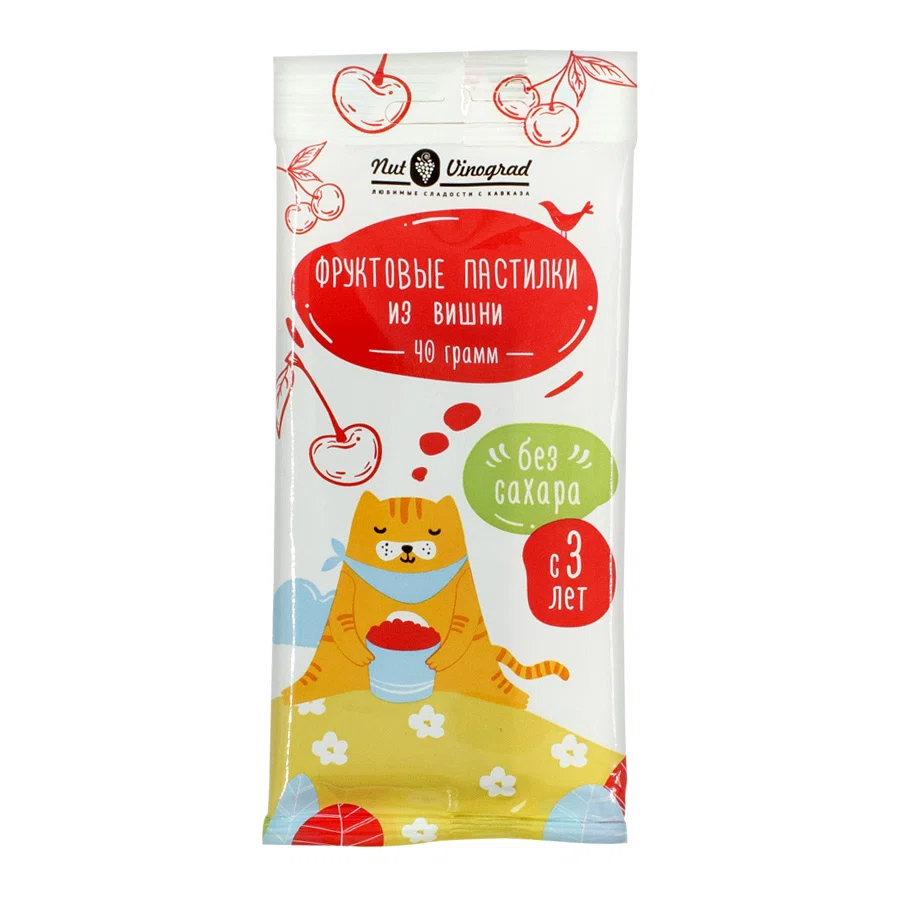 NUT VINOGRAD Пастилки фруктовые из вишни 40гр