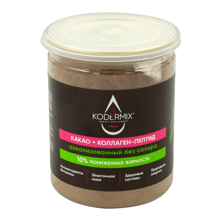 KODERMIX Порошок натуральный алкализованный б/с какао-коллаген-пептид 150гр