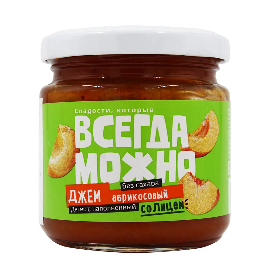 ЗДОРОВОЕ ПИТАНИЕ Джем Всегда Можно абрикосовый б/с 200гр