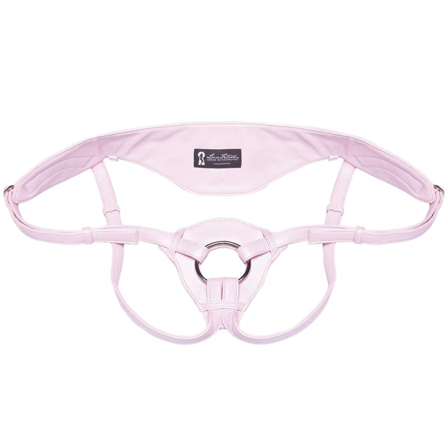 LUX FETISH Страпон кожа Розовый LF1360