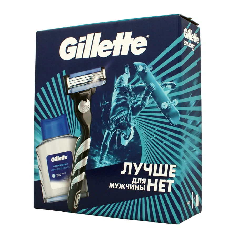 GILLETTE Набор Mach3 бритва+ Лосьон после бритья 50мл