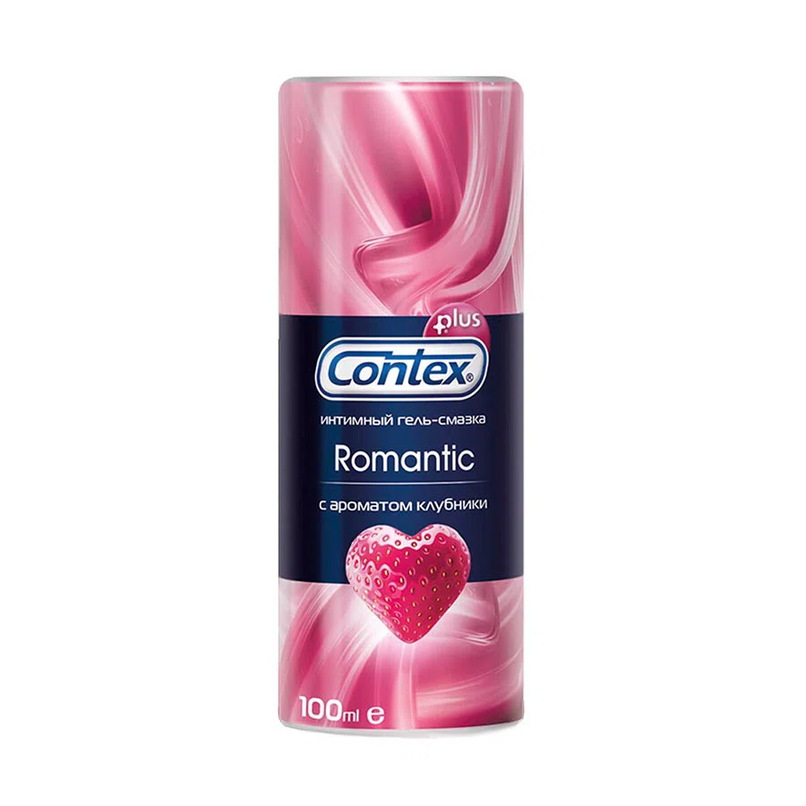 CONTEX Гель смазка с ароматом клубники Romantic 100мл