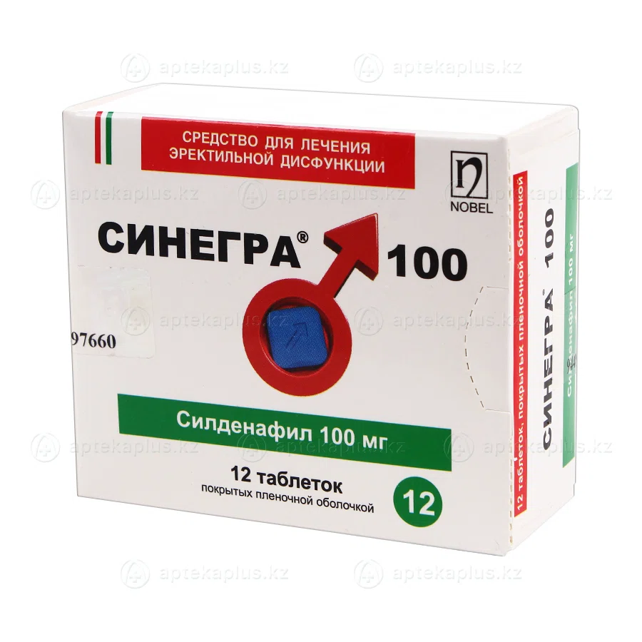 NOBEL Таблетки Синегра 100 силденафил 100мг №12