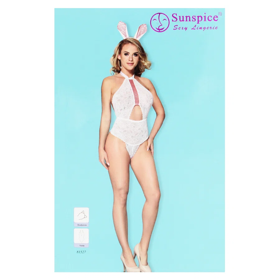 SUNSPICE Костюм Белоснежная Гепюровая Зайка S/M белый 20.81527.1