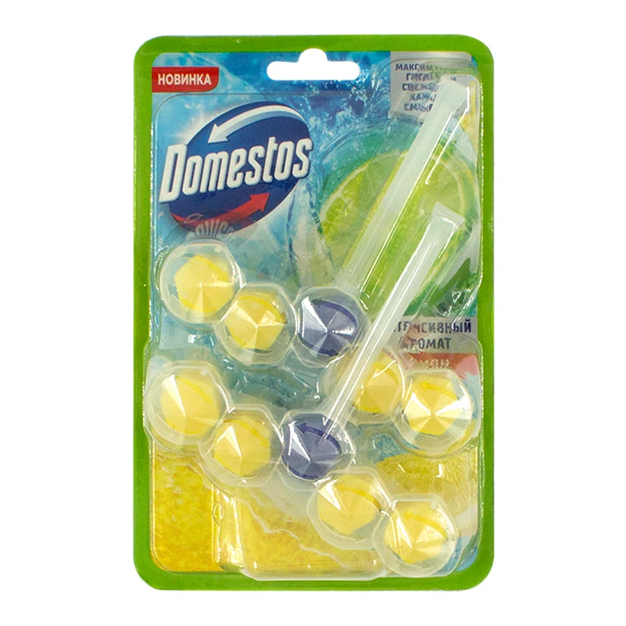 DOMESTOS Блок для очищения унитаза Лимон