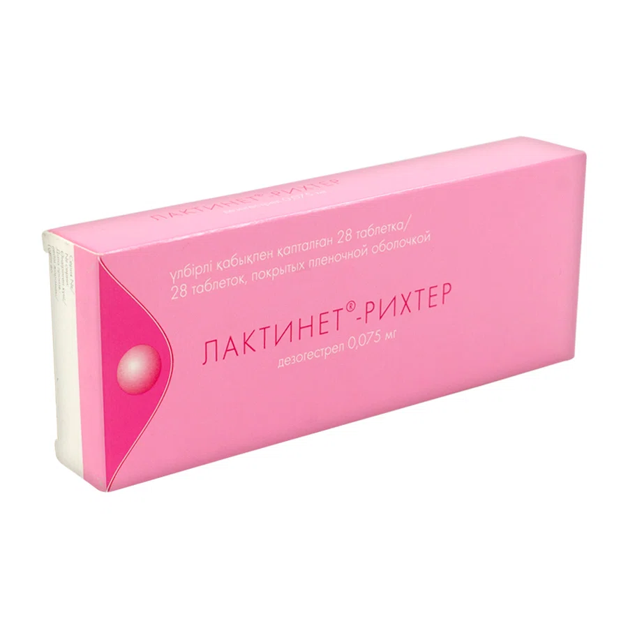 ЛАКТИНЕТ-РИХТЕР  0,075 мг №28 таб  Дезогестрел