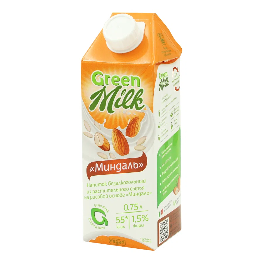 GREEN MILK Напиток растительный Миндаль 750мл