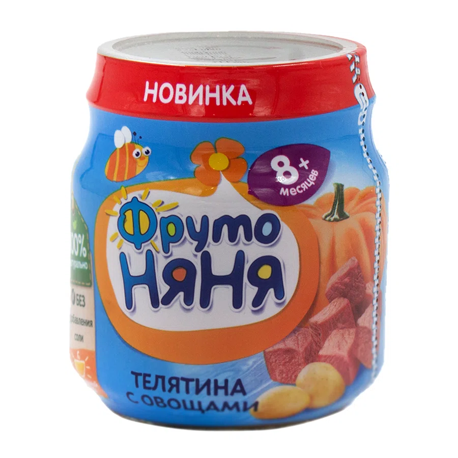 ФРУТО НЯНЯ Пюре из телятины с овощами 100 г