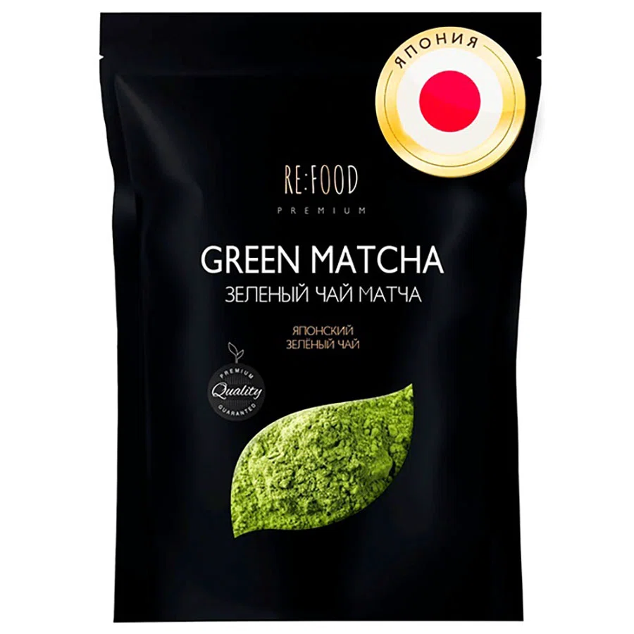 RE FOOD PREMIUM Чай Матча Зеленый, 100 гр