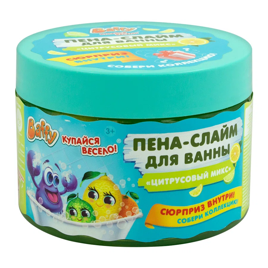 BAFFY Пена-слайм для ванны цитрусовый микс 300 мл