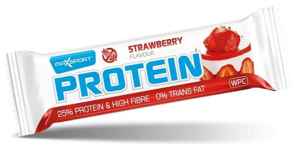 MAXSPORT Батончик протеиновый GF клубника 50гр