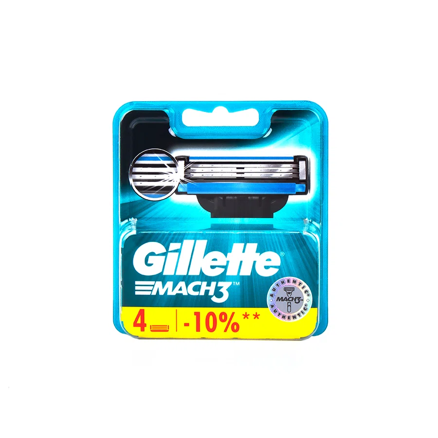 GILLETTE Кассета Mach-3 4 шт